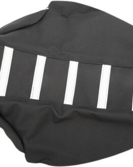 6-Rib Water Resistant Seat Cover Black/White