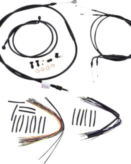 Extended Black Control Cable Kit - 16" tall bars