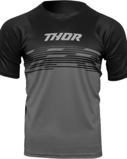 Thor Assist Shiver Short-Sleeve Jersey Black/Gray Men's Large