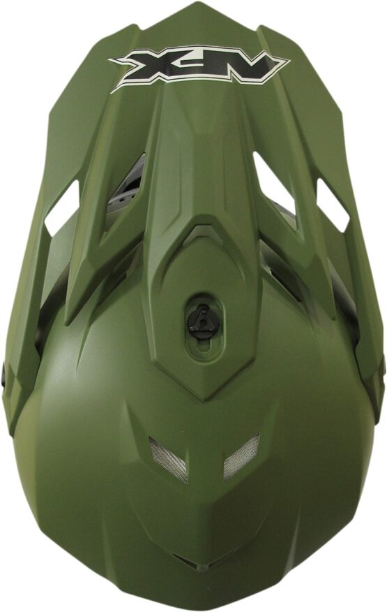 FX-19R Full Face Offroad Helmet Matte Green Large - Image 4