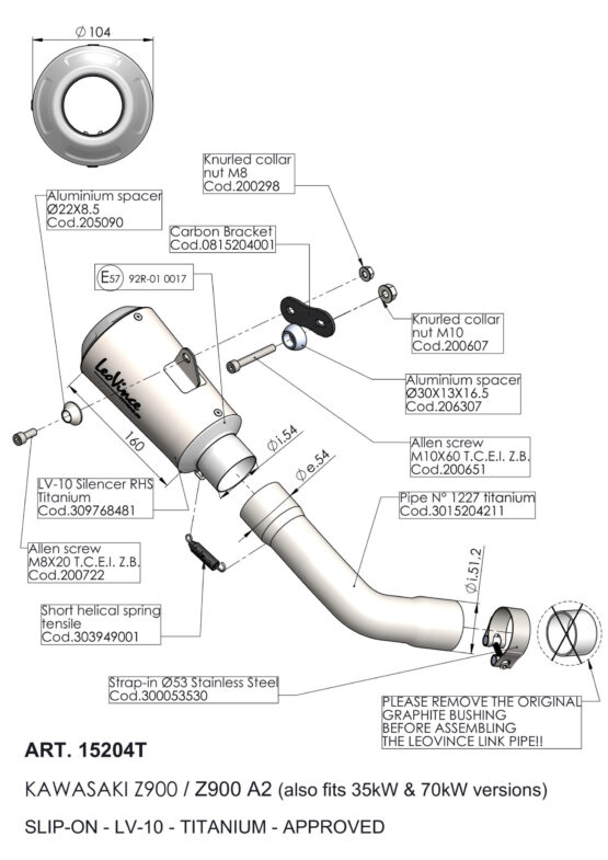 LV-10 Titanium Slip On Exhaust Muffler - Image 3