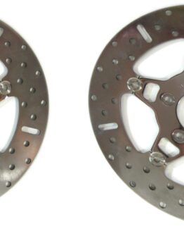 5 Button Floating Brake Rotors - Polished Center Front Set