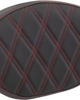 Drag Specialties Sissy Bar Pad Double Diamond Red Oval