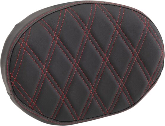 Drag Specialties Sissy Bar Pad Double Diamond Red Oval