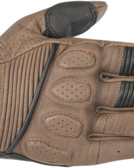 Crazy 8 Leather Motorcycle Gloves Brown/Black Small