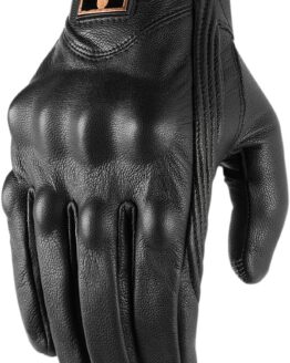 Pursuit Street Leather Motorcycle Gloves Black 2X-Large
