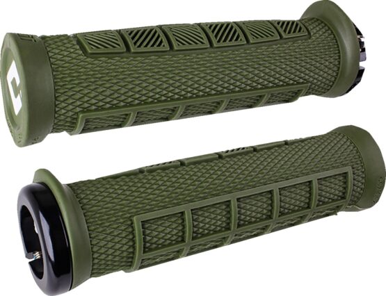 ODI Elite Pro v2.1 Lock-On Grips Black/Green Pair