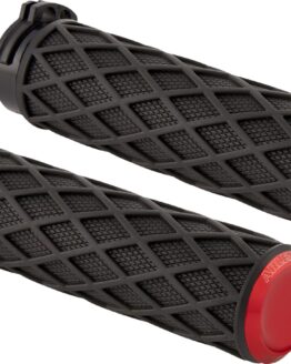 Arlen Ness Diamond Grips Cable Red for Harley-Davidson 1in Bars