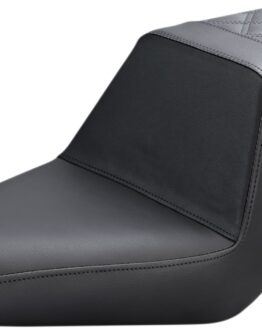 Step-Up Rear Lattice Stitch 2-Up Seat - Black