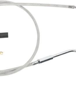 Drag Specialties Stainless Braided Throttle Cable For Harley-Davidson