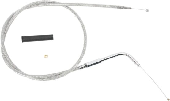 Drag Specialties Stainless Braided Throttle Cable For Harley-Davidson