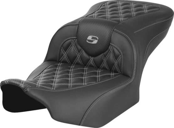 Saddlemen RoadSofa Seat Lattice Gray Stitch Harley FLHX FLTRX 2023-2024