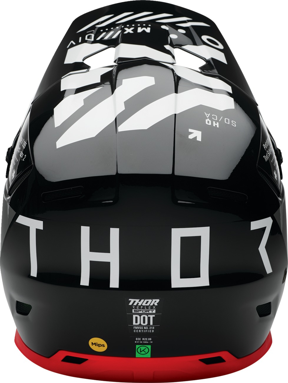 Thor Reflex Sport Strike MIPS Helmet XL Black/Red/Gray - Image 4