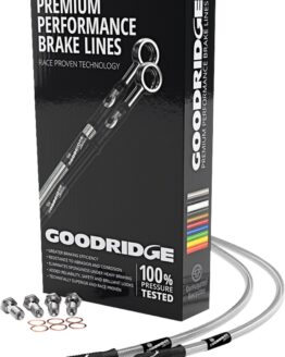 Goodridge SS Front Brake Line Kit Silver For 97-03 Harley FLSTS FLSTSI