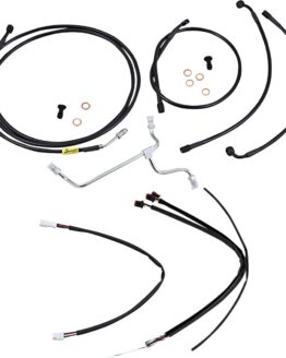 Extended Black Control Cable Kit for 14" Gorilla Bars