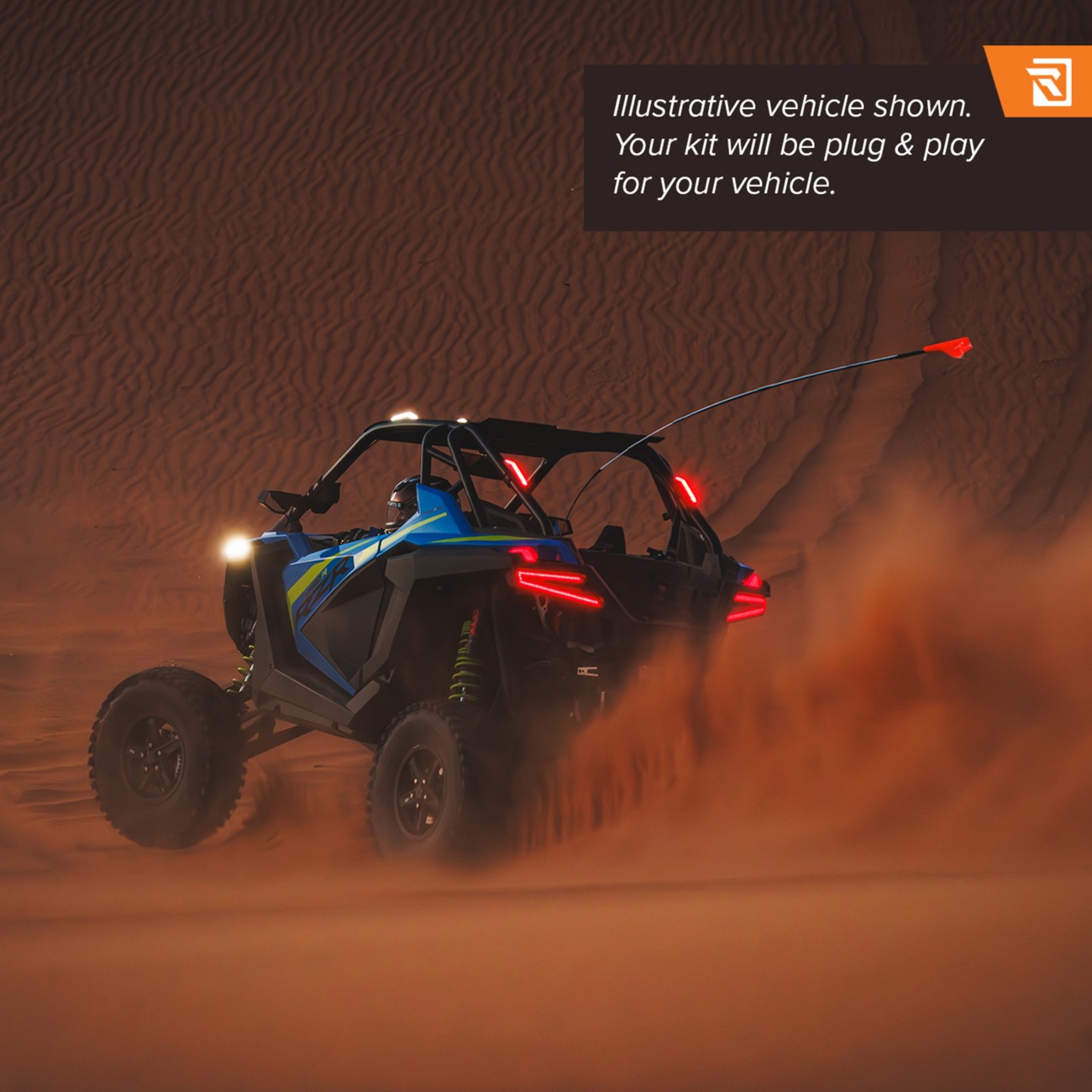 Apex Lights Red Running & Brake - 2 Lights w/ Plug & Play Harness - Image 4