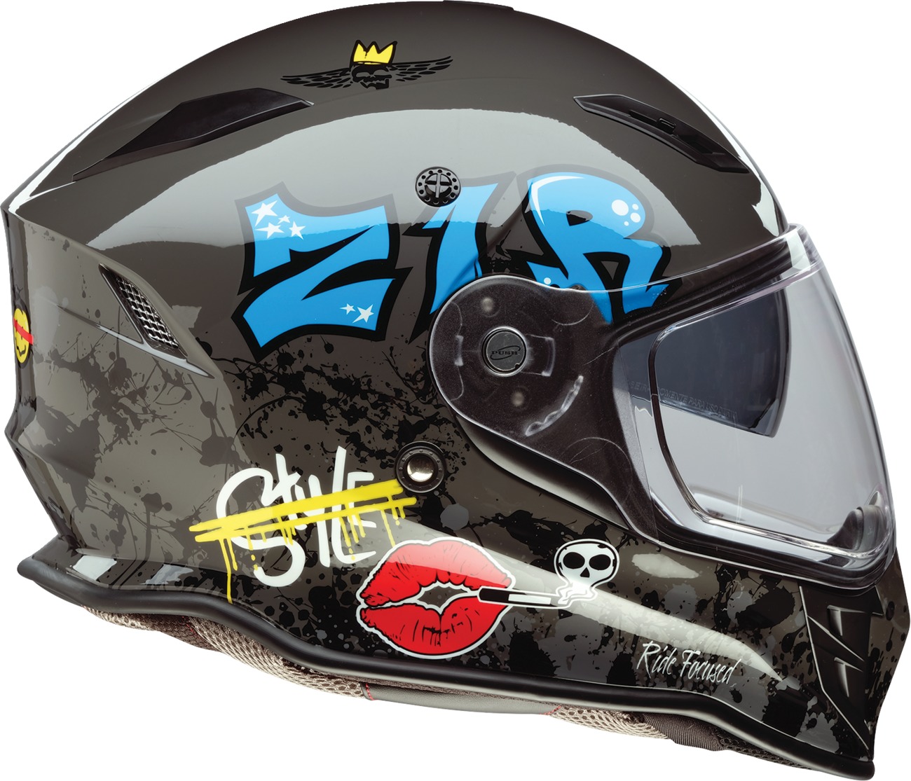 Z1R Nemesis Distro Helmet 2XL Gray/Gloss - Image 4
