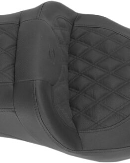 Heated Road Sofa Lattice Leather 2-Up Seat Black Gel