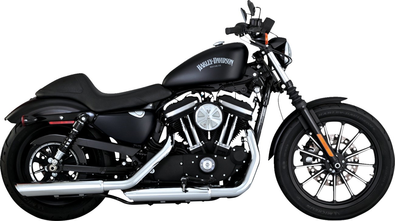 Vance & Hines HD Sportster 14-22 Twin Slash 3In PCX Slip-On Exhaust - Image 3