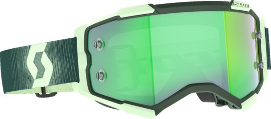 Scott Fury Goggles Dark Green/Mint Green Green Chrome Lens