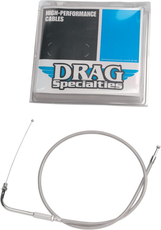 Drag Specialties Stainless Braided Throttle Cable For Harley-Davidson - Image 2