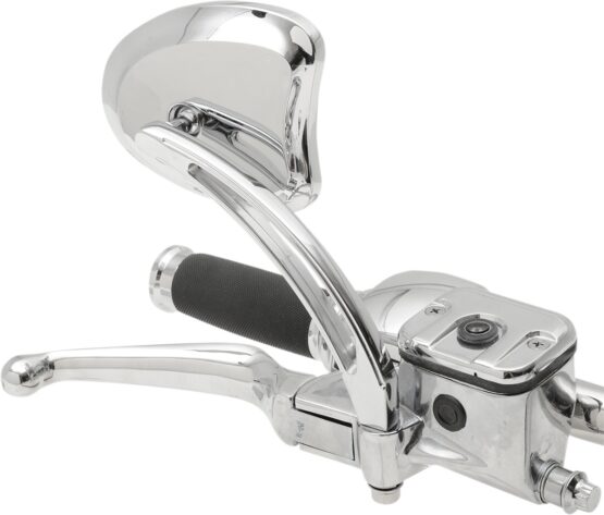 Drag Specialties Tapered Chrome Mirrors with Slotted Stem Pair Universal - Image 4