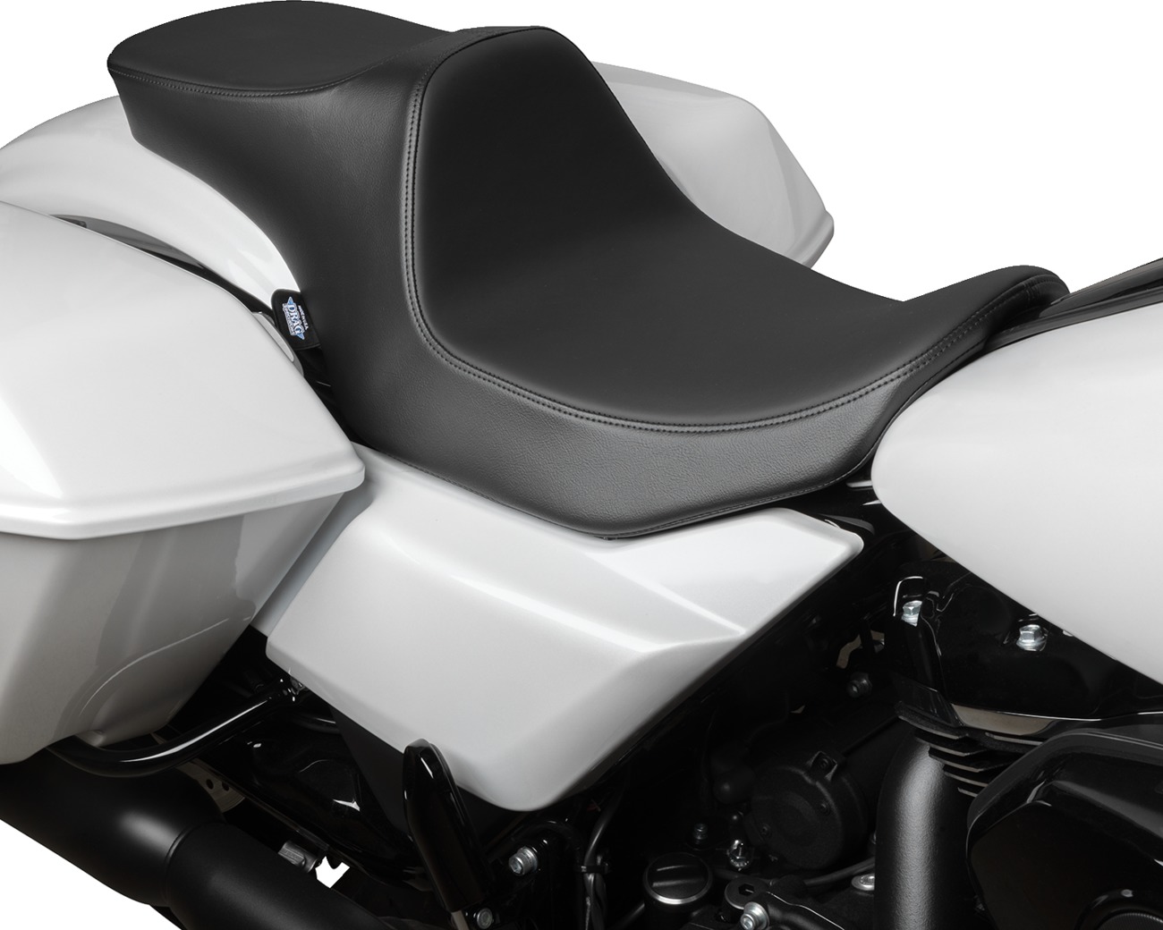 Drag Specialties Seats Predator III 2-Up Smooth Solar Leather Seat FLT/FLH 23-24 - Image 4