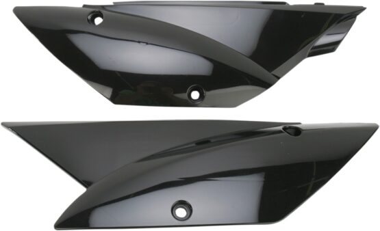 UFO Side Number Plates Black Fits Kawasaki KLX110