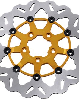 Wave Contour Floating Front Brake Rotor Gold
