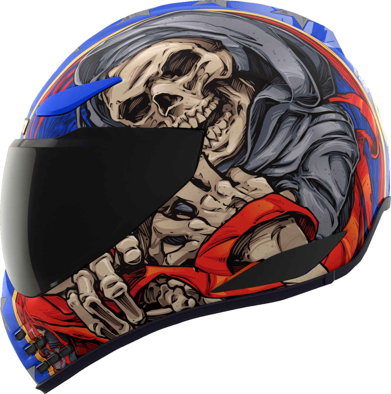 ICON Domain Revere Helmet XL Red/White/Blue - Image 4
