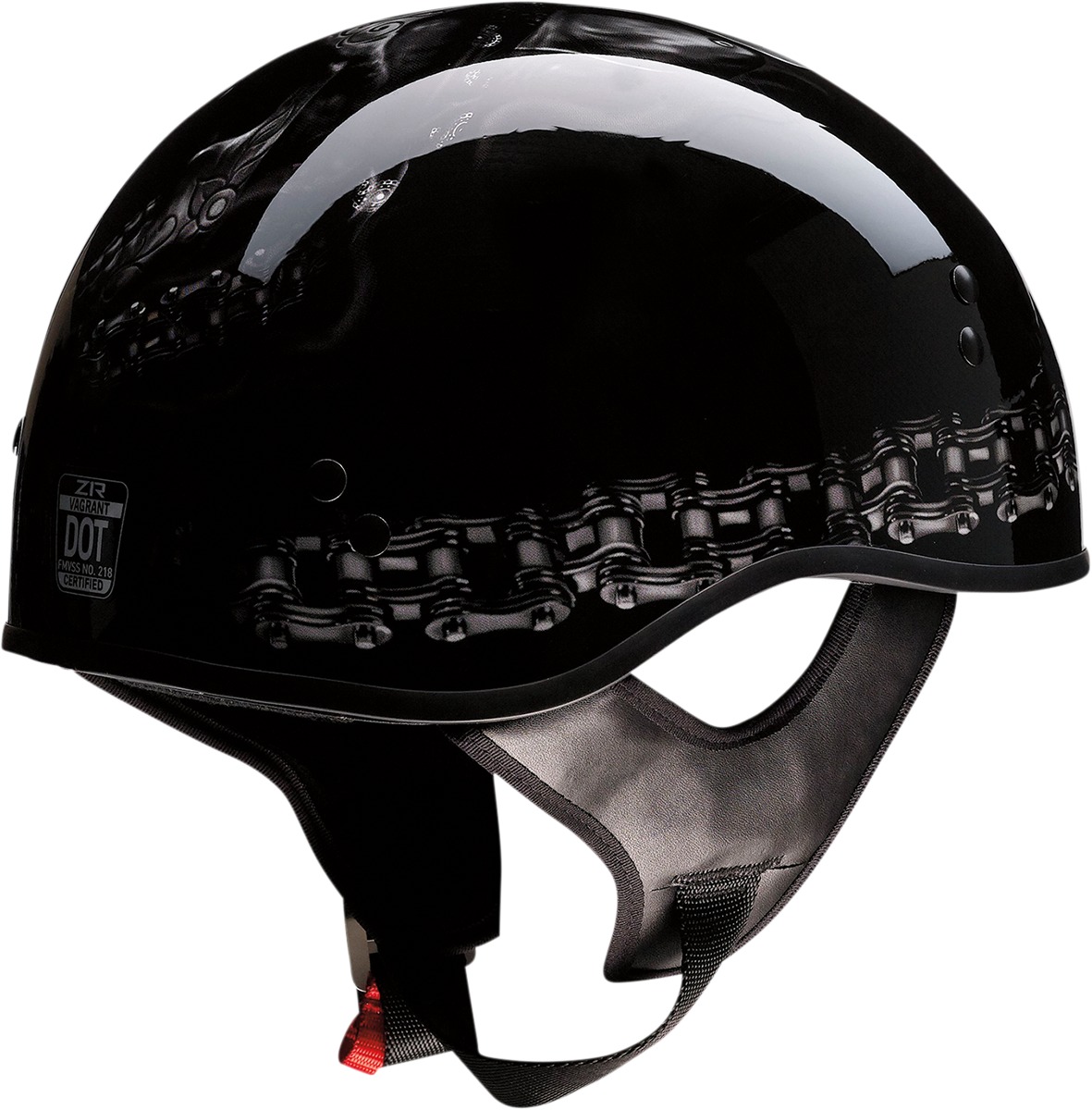 Z1R Vagrant FTW Helmet Gloss Black/Gray Medium - Image 4