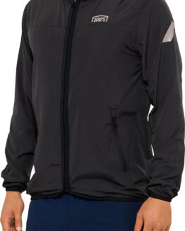 100 Percent Klutch Jacket Black XL Men's Hooded Windbreaker