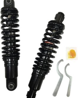 Drag Specialties Shocks 12in Black Heavy Duty Adjustable Shocks Pair For Dyna