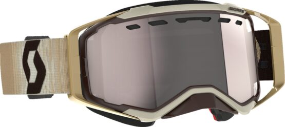 Scott Prospect Snow Cross Goggles Beige/Brown Enhancer Silver Chrome Lens
