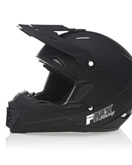 FMX N-600 Large Motocross Helmet, Matte Black, Double D Closure, DOT Approved