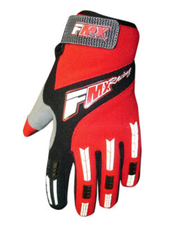 FMX Zaca MX Gloves Red/White/Black - Unisex Large Textile