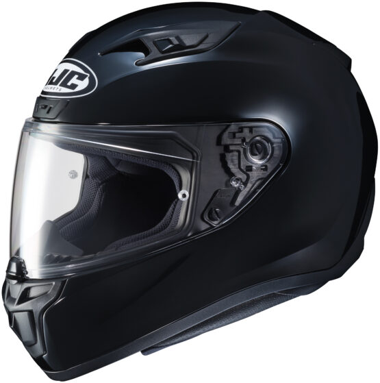 i10 Solid Black Full-Face Street Motorcycle Helmet 2X-Large