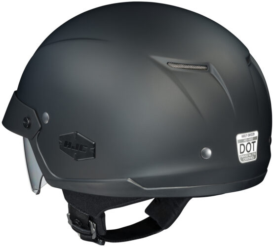 IS-Cruiser Matte Black Open-Face Half Helmet Small - Image 2