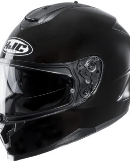 C70 Solid Black Full-Face Street Motorcycle Helmet Medium