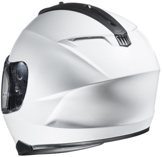 C70 Solid White Full-Face Street Motorcycle Helmet Large - Image 2