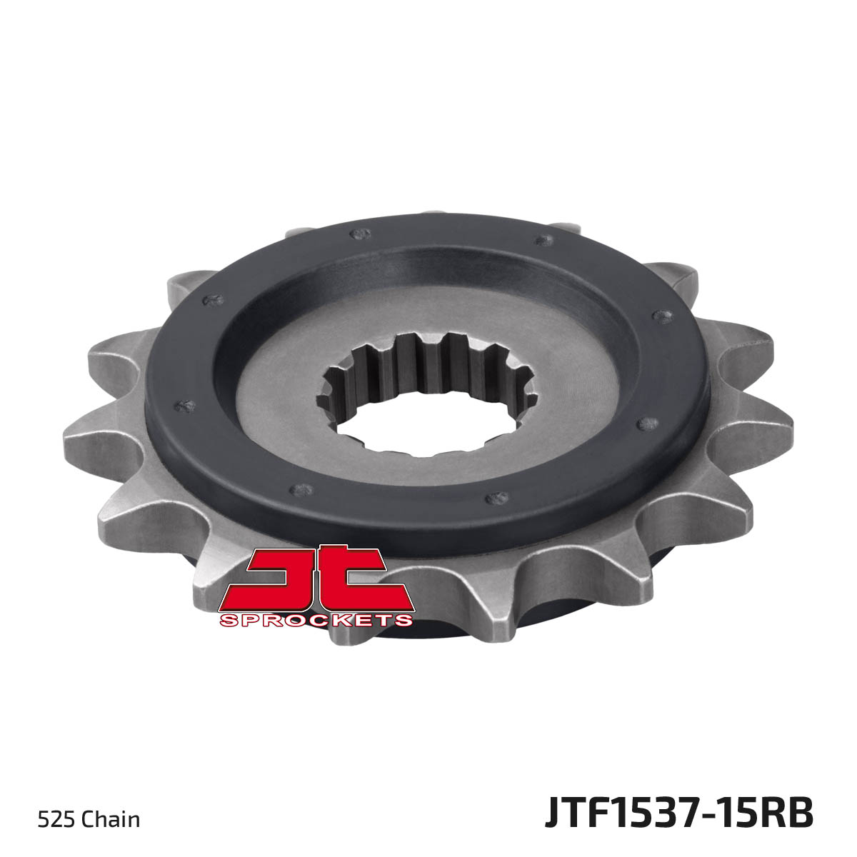 Front Steel Countershaft Sprocket w/ Rubber Damper - 15 Tooth 525 - Image 3