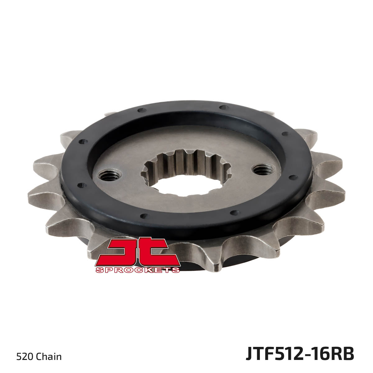 Front Steel Countershaft Sprocket w/ Rubber Damper - 16 Tooth 520 - Image 3