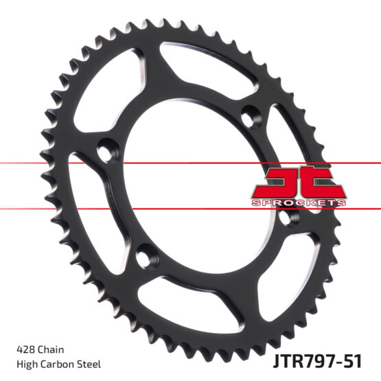 Steel Rear Sprocket - 51 Tooth 428