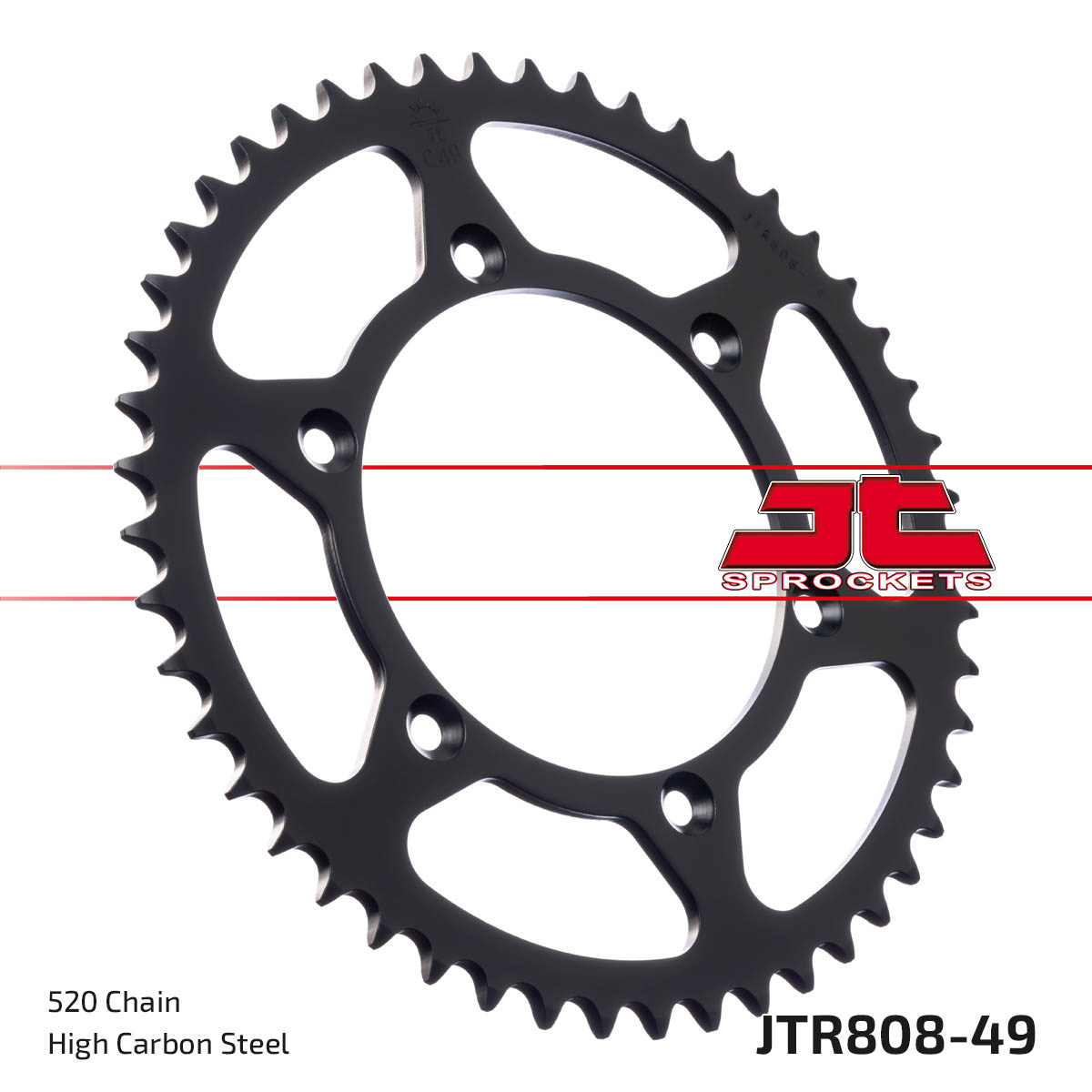 Steel Rear Sprocket Self Cleaning - 49 Tooth 520 - Image 3