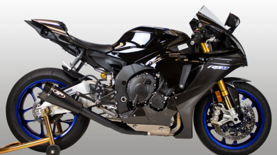 RM1 Slip On "Half" Exhaust w/ Black Muffler & Link Pipe - Image 3
