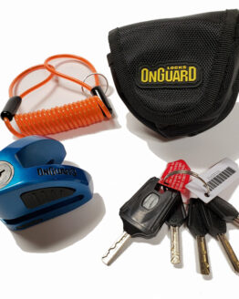 On Guard Boxer Disc Lock Blue 5.5mm Pin w/ Pouch & Reminder