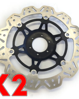 VEE Style Brake Rotors - Black Center Front Set