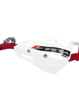 Drop Handguard Handlebar Armor / XC Protector Kit - 1-1/8" White / Red