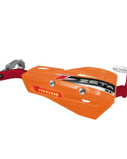 Drop Handguard Handlebar Armor / XC Flasher Protector Kit 7/8" Orange / Red