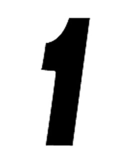 6in Black SX Stick-On Race Numbers 3-Pack by Dirt Digits